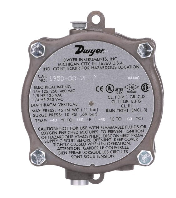 Dwyer 1950-1-2F - Pressure Switch